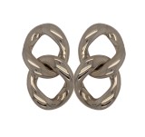 Twist Earpost Silver